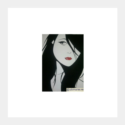 The lonely girl Square Art Prints