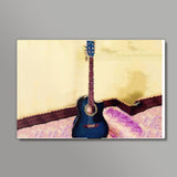 Abstract Acoustic Guitar Wall Art