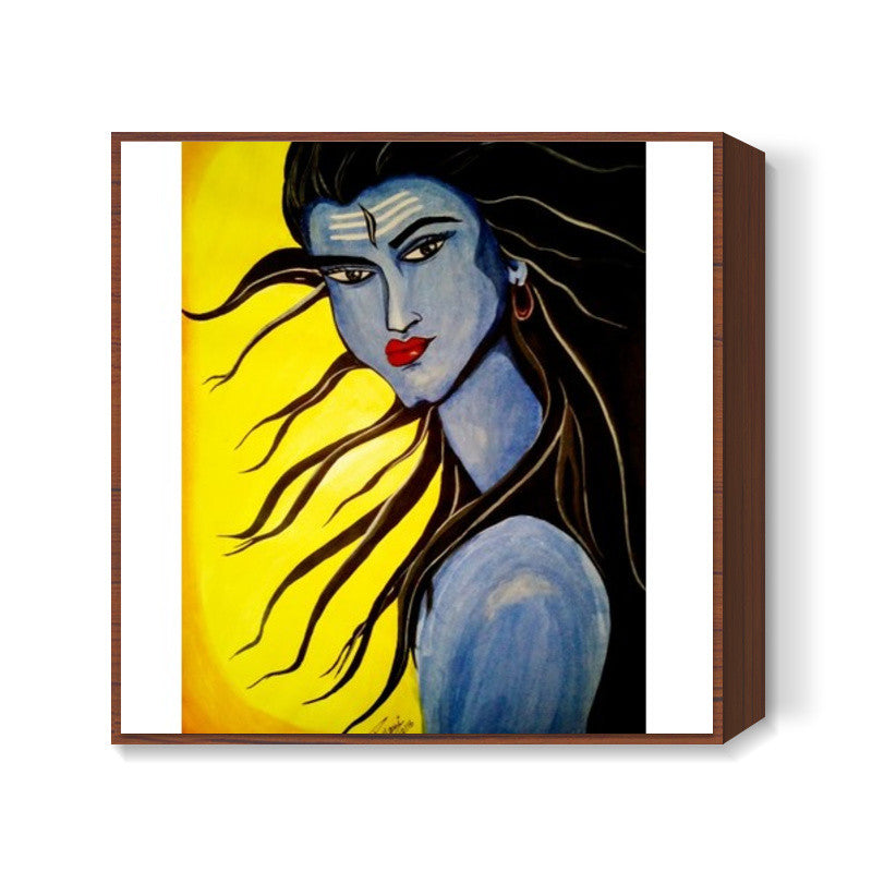 Lord Shiva painting Square Art Prints