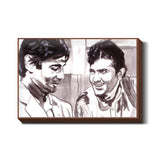 Superstars Amitabh Bachchan and Rajesh Khanna are Babumoshai and Anand in Hrishikesh Mukherjees classic Anand Wall Art