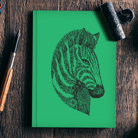 Floral Zebra Head Notebook