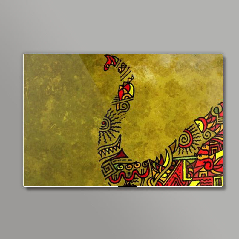 Elephant Zenscrawl Wall Art | Meghnanimous