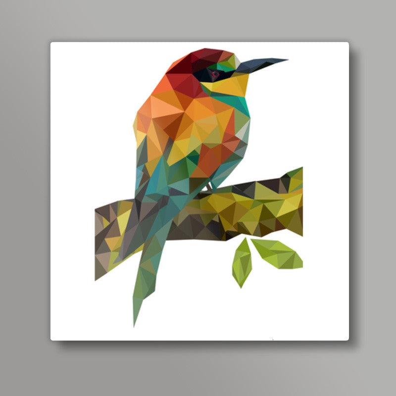 Poly Bird Square Art Prints