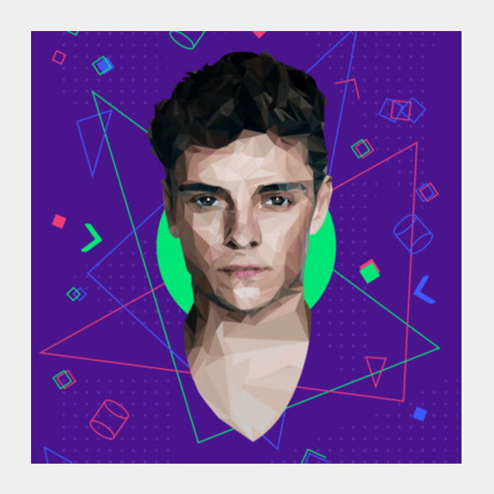 Martin Garrix Low Poly Square Art Prints