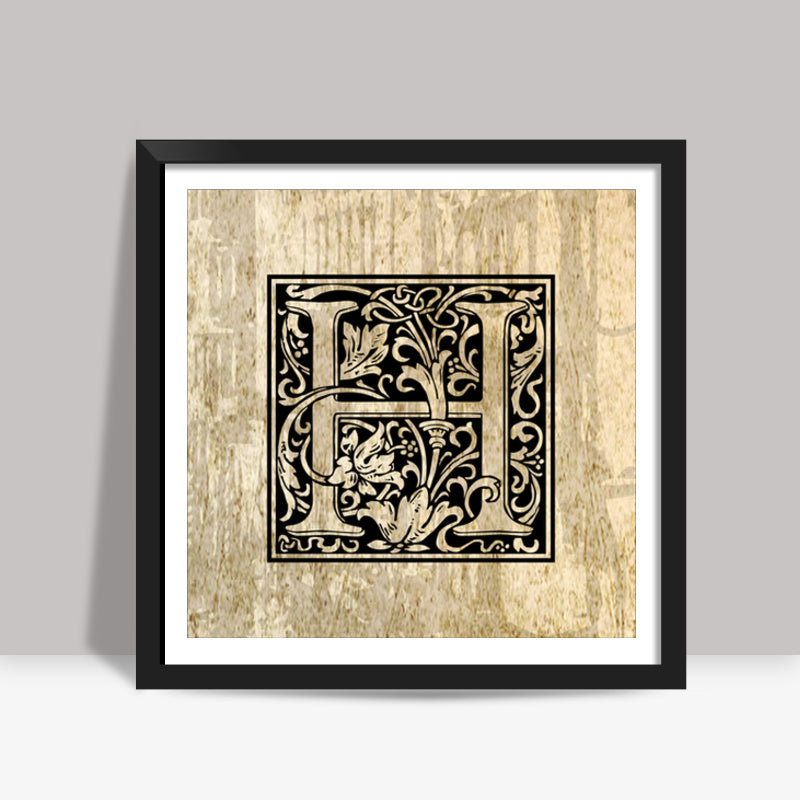 Ornate H Square Art Prints