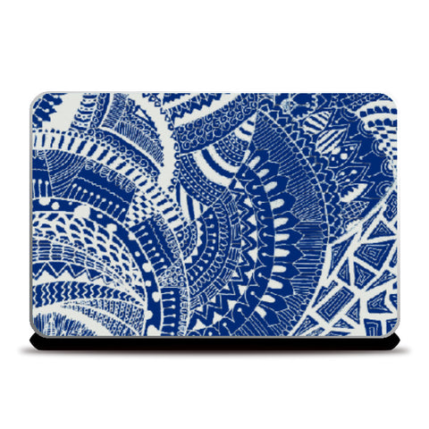 Laptop Skins, Blue-white doodle laptopskin|artist: Megha-Vohra, - PosterGully