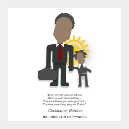 The Pursuit of Happyness |  Minimal Poster | Will Smith | Quotes Square Art Prints