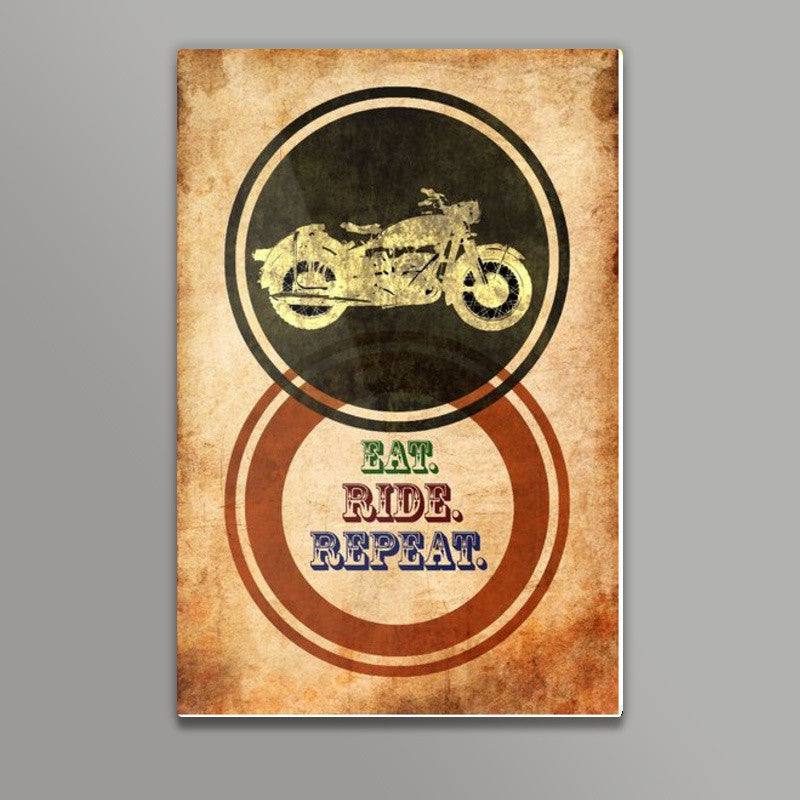 Eat Ride Repeat Wall Art