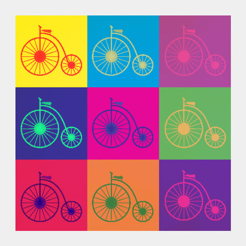 Square Art Prints, Cycle pattern Square print | Dhwani Mankad, - PosterGully