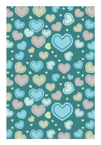 PosterGully Specials, Seamless multi hearts art pattern Wall Art