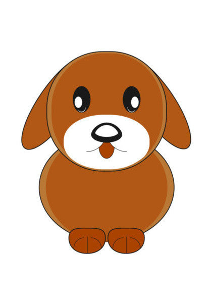 Brown Cute Puppy Art PosterGully Specials