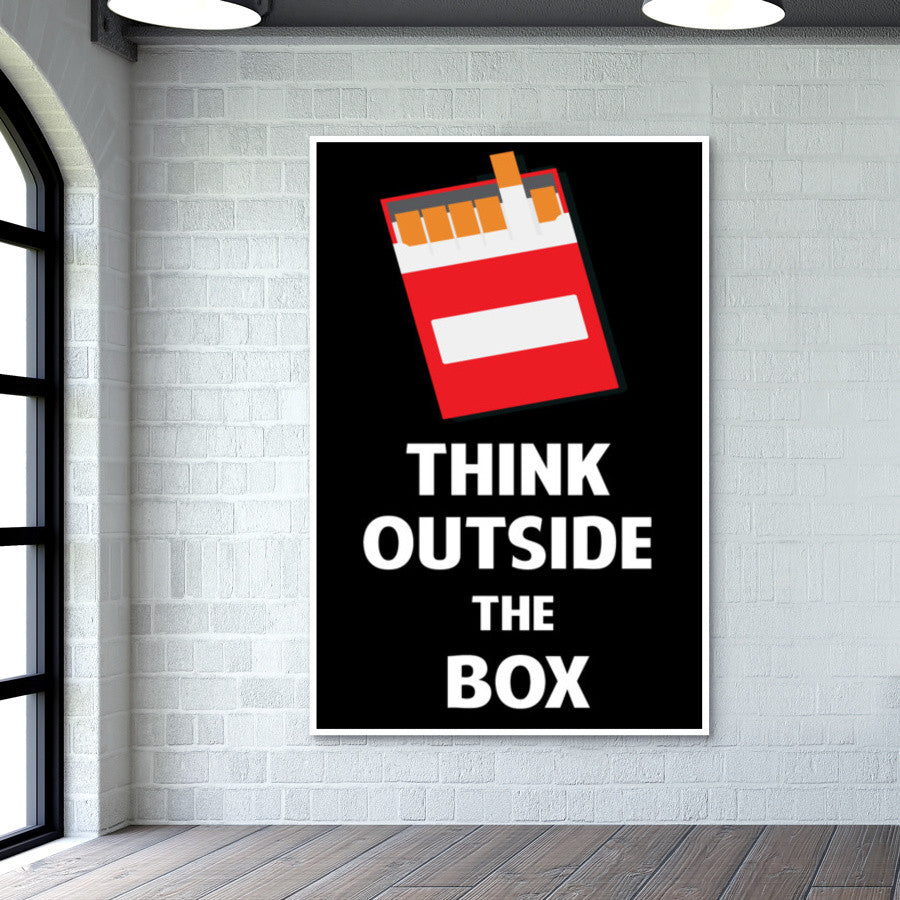 Think Outside the Box - Cigarette Wall Art