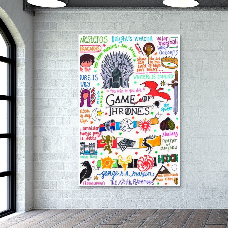 Game of Thrones Doodle Wall Art