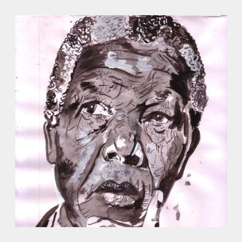 Nelson Mandela was a leader with a huge fan-following Square Art Prints
