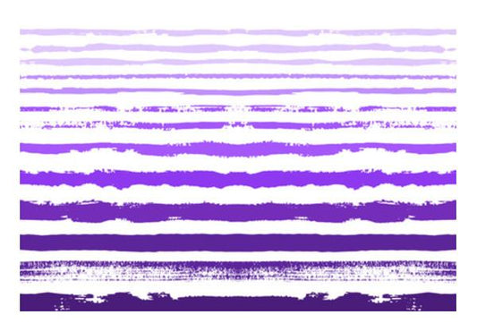 PosterGully Specials, Uneven Purple Stripes Wall Art