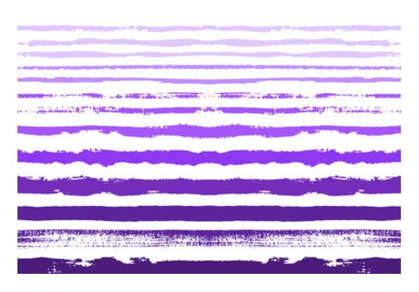 PosterGully Specials, Uneven Purple Stripes Wall Art