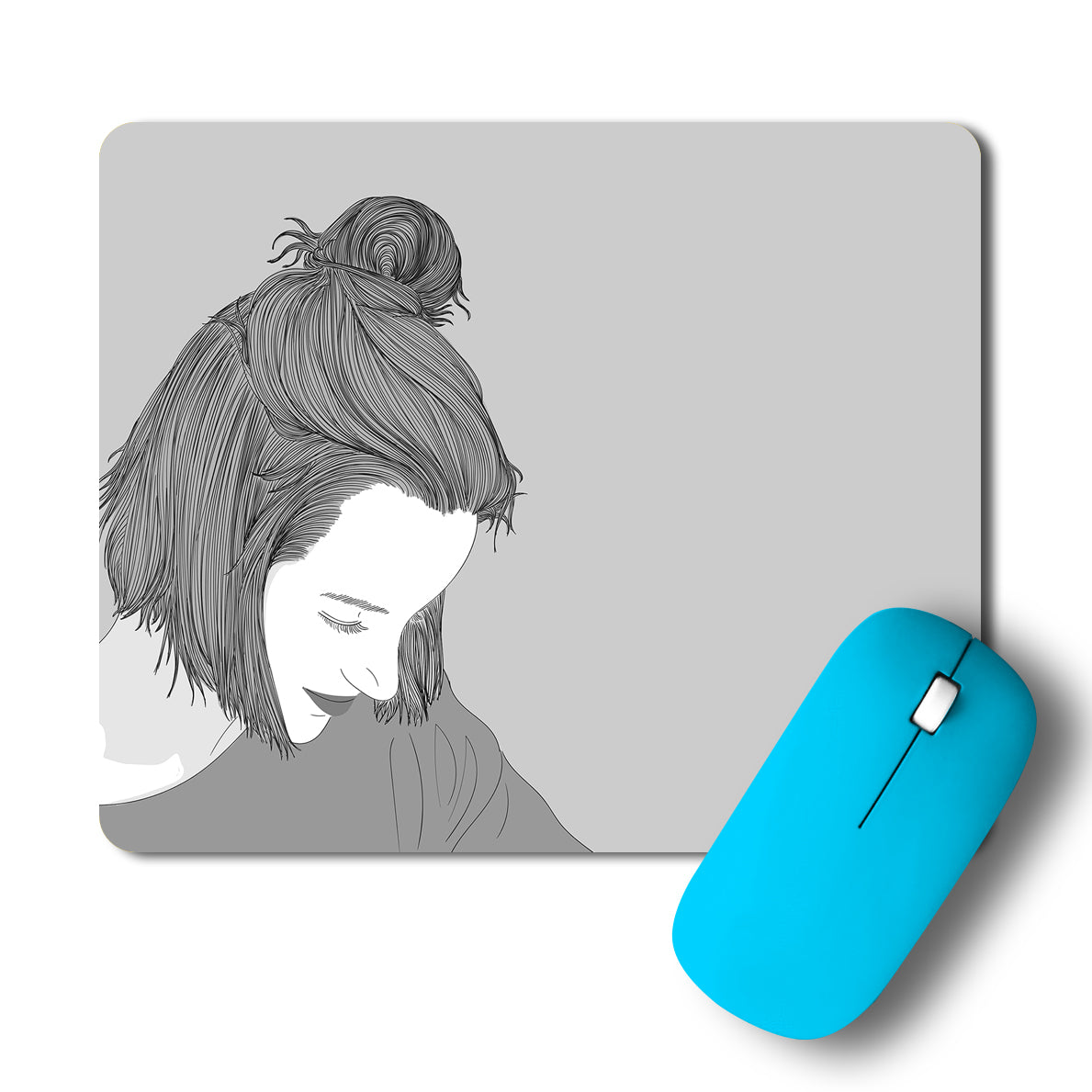 Happy Glowing Girl Mousepad