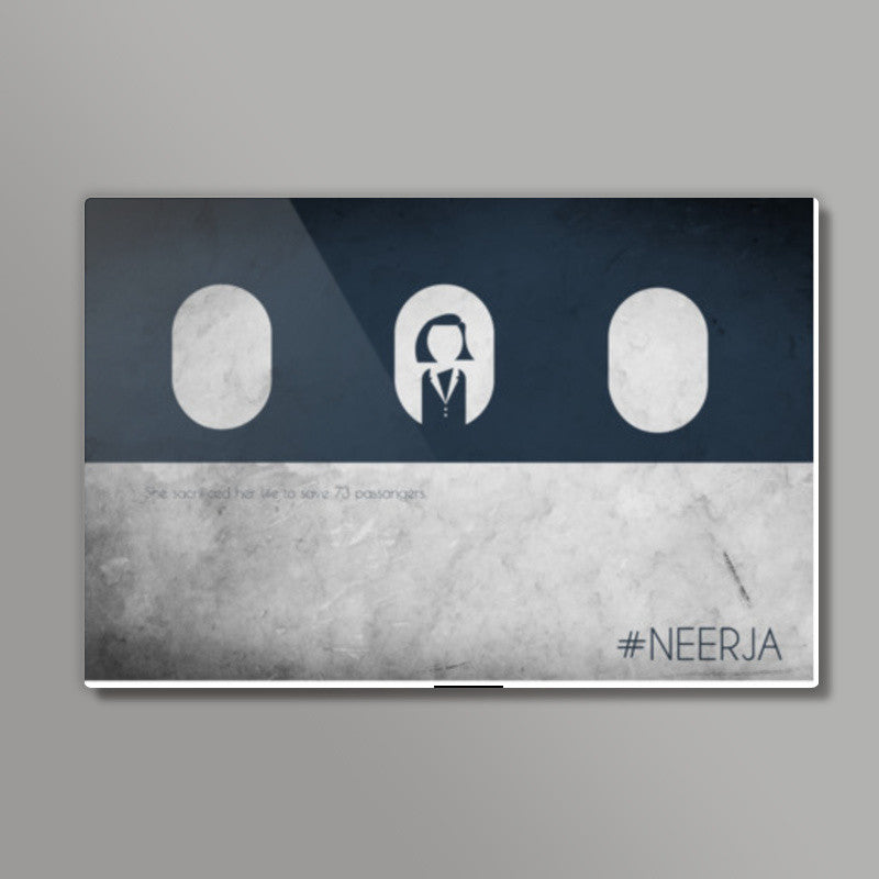 neerja brave minimal sacrifice  Wall Art