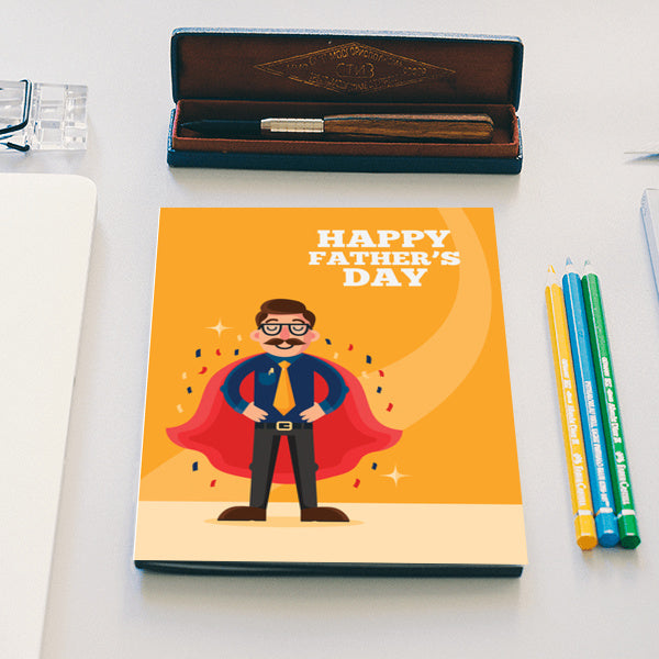 Dad in Superhero Dress | #Fathers Day special Notebook