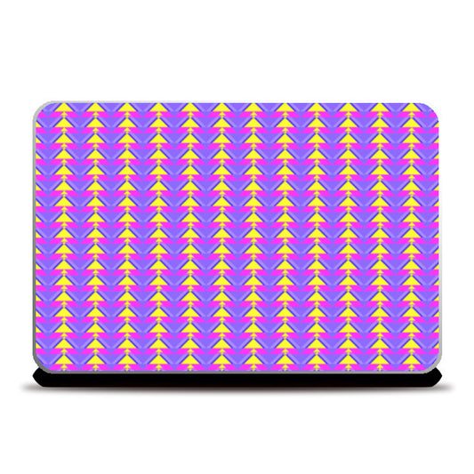 Trippy Triangles | Purple yellow Laptop Skins