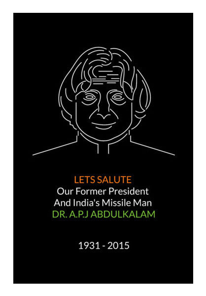 A.P.J Abdulkalam Art PosterGully Specials
