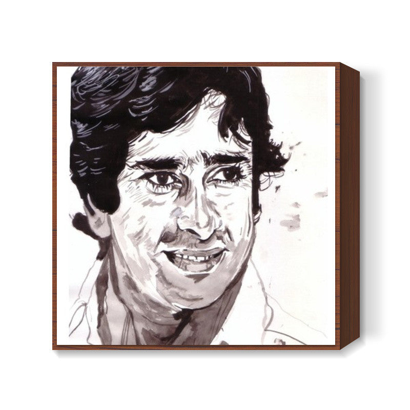 Bollywood star Shashi Kapoor won hearts with his special smile Square Art Prints