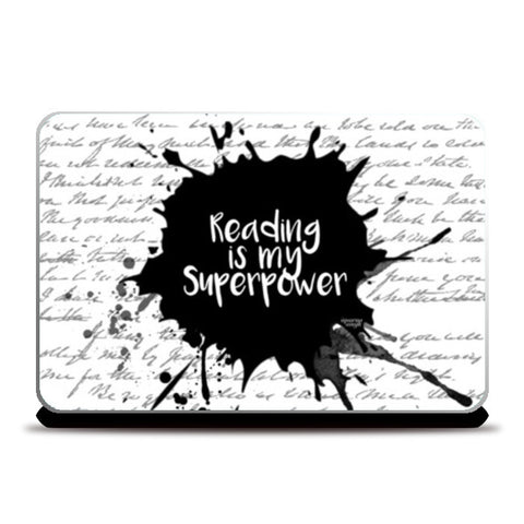 Reading is my Superpower (White) Laptop Skins