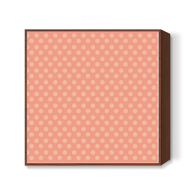 Peach Dots Square Art Prints