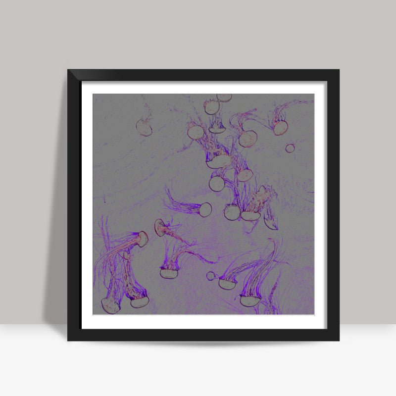 Jelly Fishes Square Art Prints