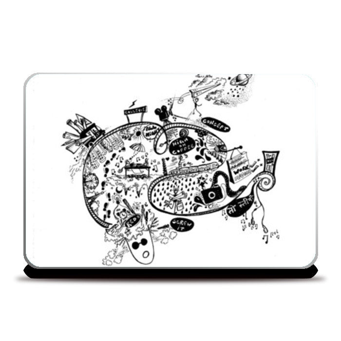 Laptop Skins, Living as an Architect- Doodle Laptop Skins