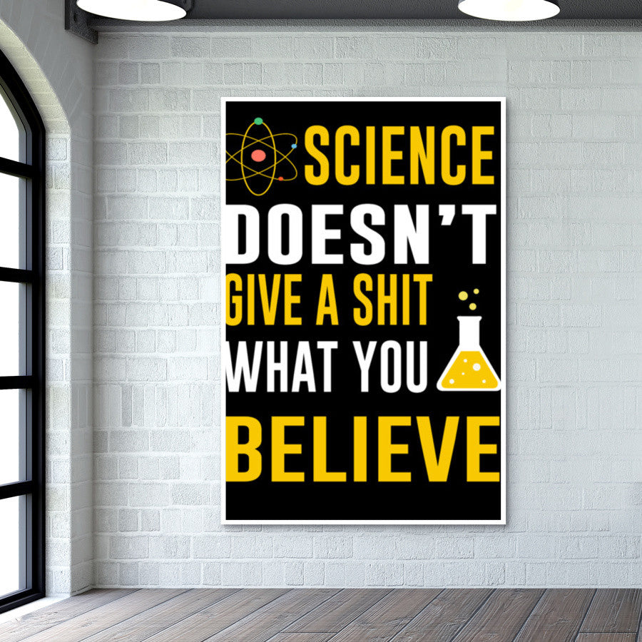 Science Doesnt Give a Shit Wall Art