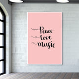Peace Love Music Giant Poster