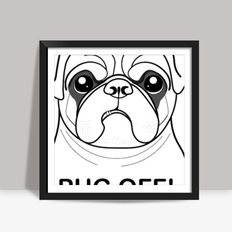 Angry Pug Square Art