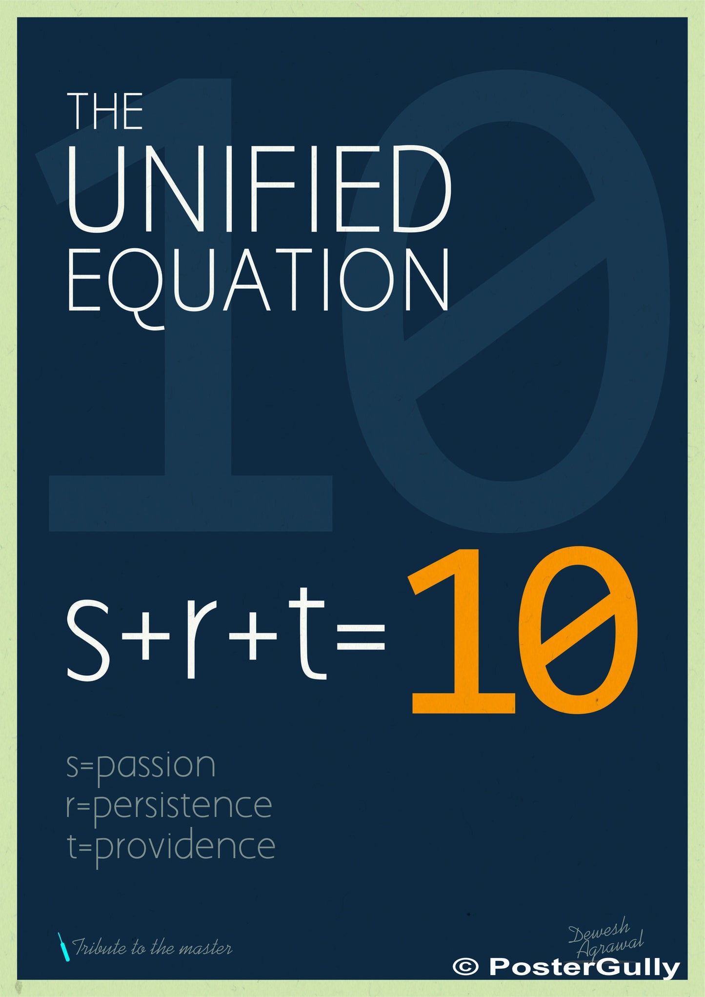 Brand New Designs, SRT 10 Unified Equation 1