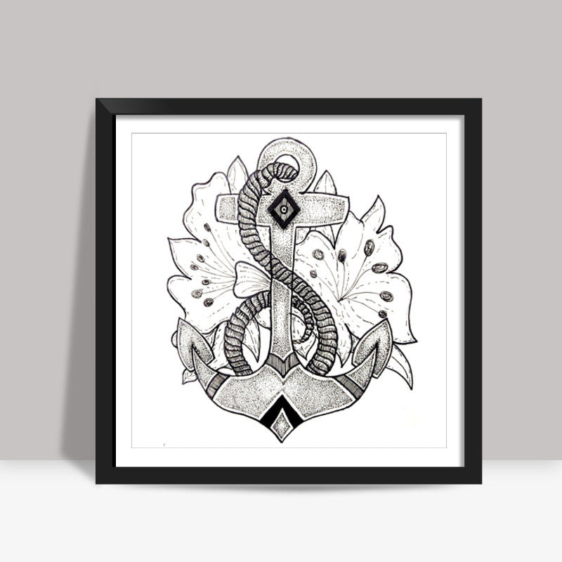Anchored Square Art Prints