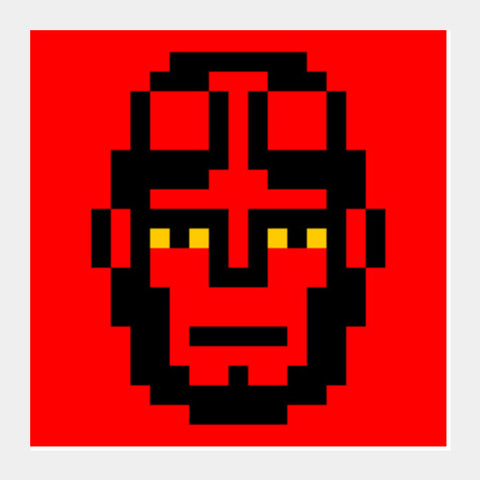 The Boy from Hell Minimal Pixel Square Art Prints