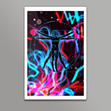 Vitruvian Man Psychedelic Wall Art | Loco Lobo