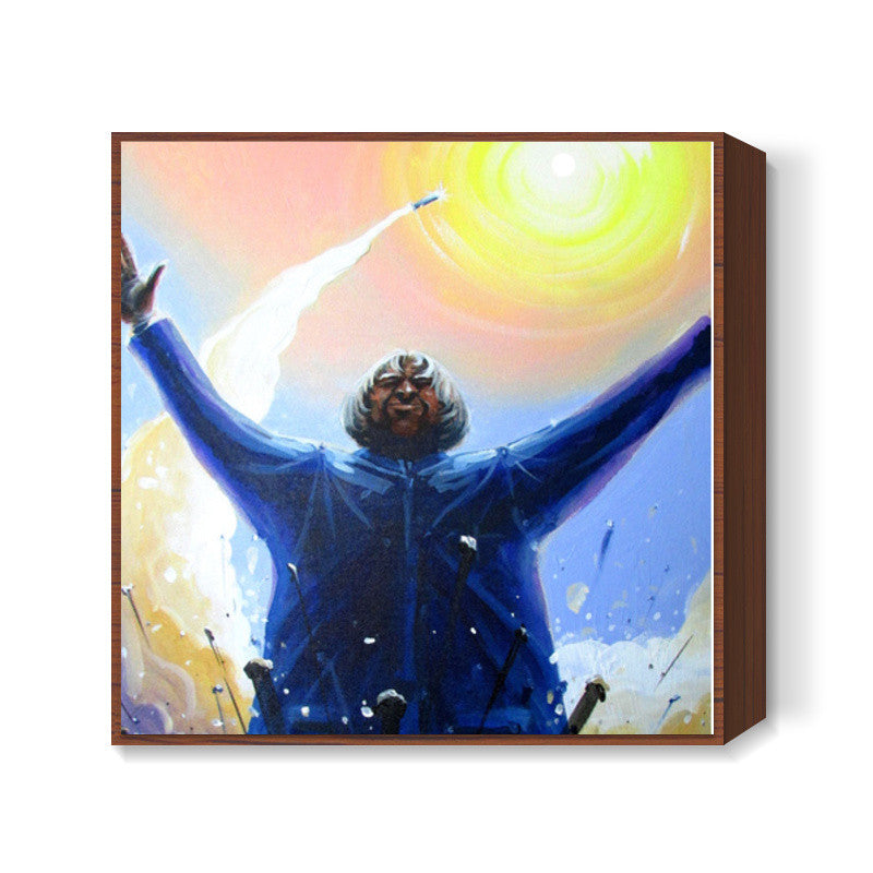 Indias Rocket Man - Painting Square Art Prints