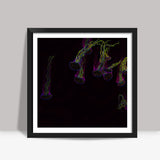 Glowing Jelly Fish Square Art Prints