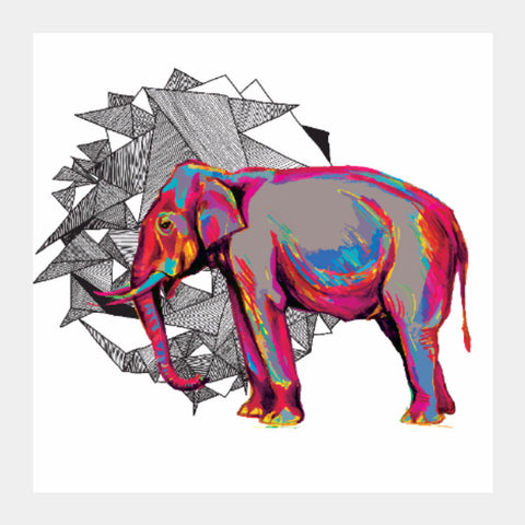 Square Art Prints, Elephant Dimensions | Lotta Farber Square Ar