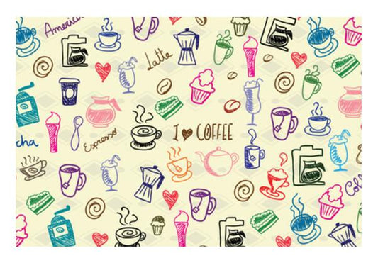 PosterGully Specials, I Love Coffee Wall Art