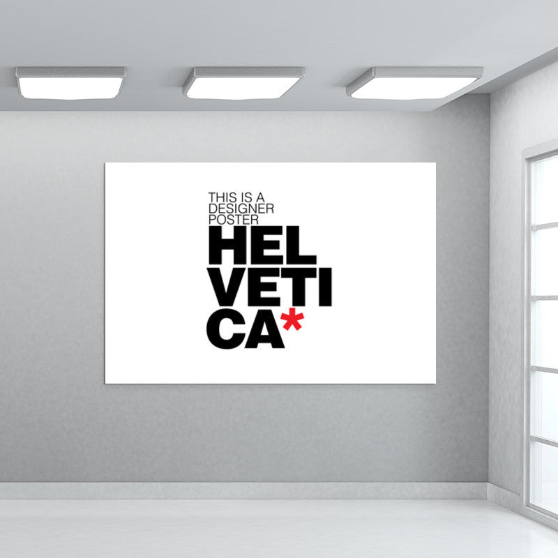 Helvetica love Wall Art