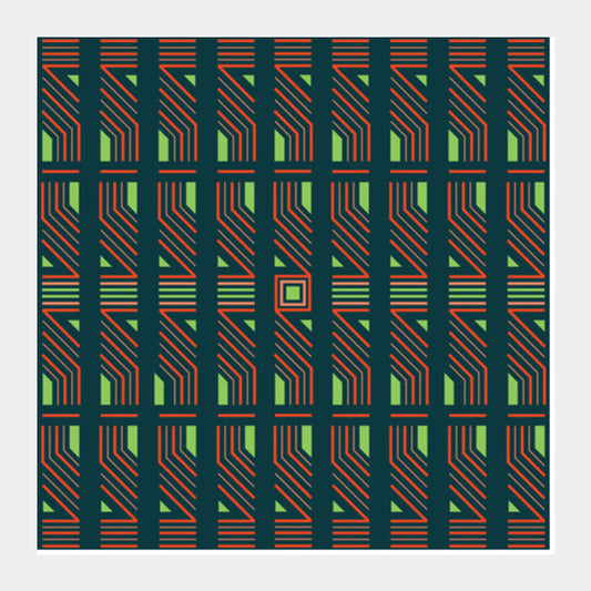 Pattern Digital Pulse Square Art Prints