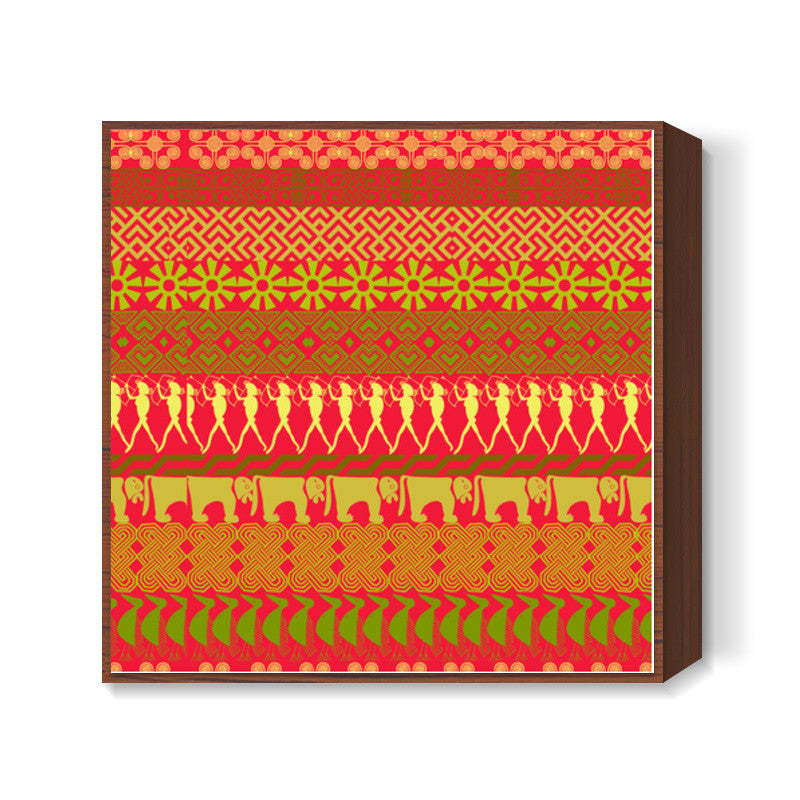 African Tribal Pattern Square Art Prints
