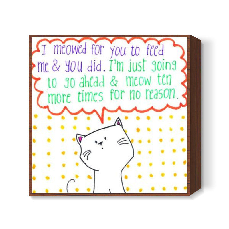 Cat Doodle Square Art Prints