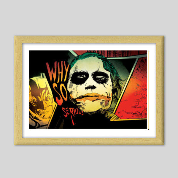 Why so Serious The Joker Premium Italian Wooden Frames Buy HighQuality Posters and Framed