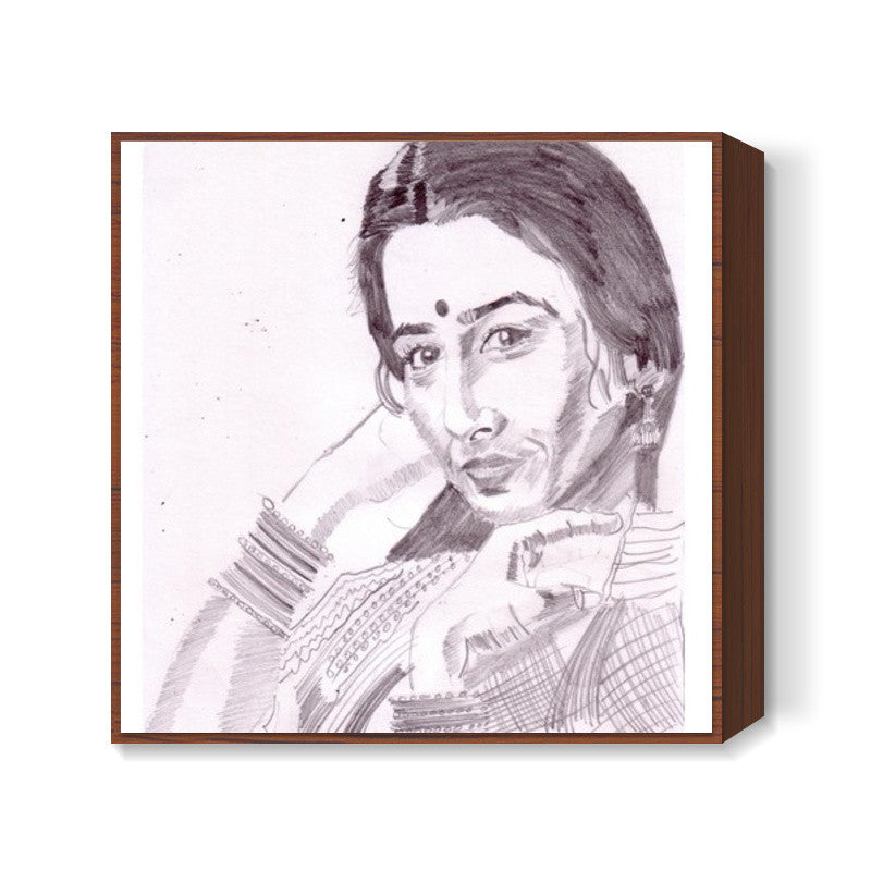 Bollywood star Vidya Balan blends glamour and grace Square Art Prints