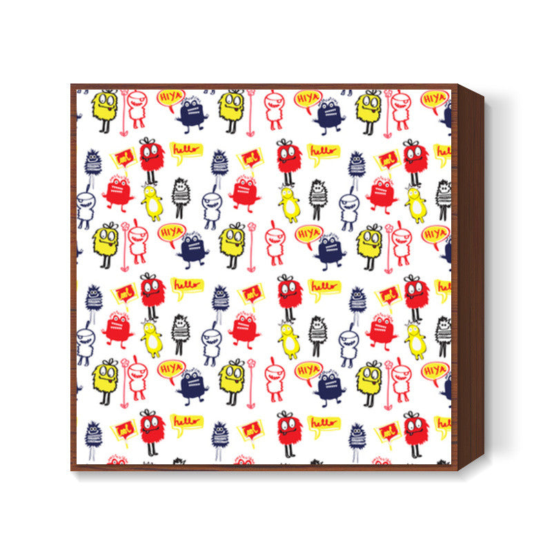 LITTLE MONSTERS Square Art Prints