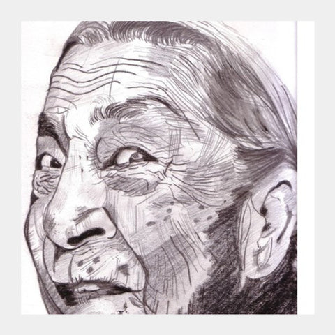 Square Art Prints, Your heart decides your age, seems to say Zohra Sehgal Square Art Prints