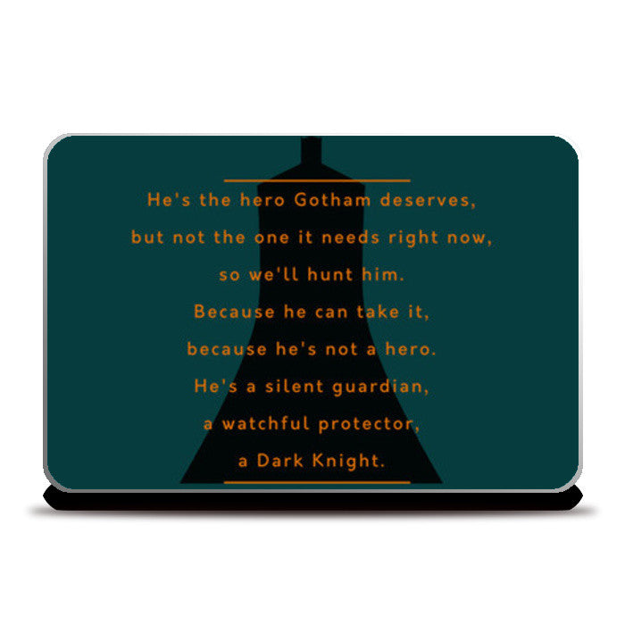 The Dark Knight | Batman | Quote Laptop Skins